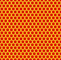 Dotted repeatable popart like duotone pattern. Speckled red yell Royalty Free Stock Photo