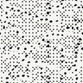 Dotted seamless pattern. Grunge print. Ink spray background. Irregular chaotic black blots, paint spots, drips, splashes Royalty Free Stock Photo