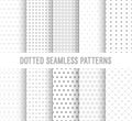 Dotted seamless patterns collection.