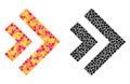 Dotted Shift Right Mosaic Icons