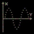 Dotted Sinusoid Plot Halftone Composition of Dots