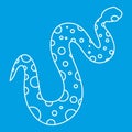 Dotted snake icon, outline style