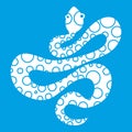 Dotted snake icon white