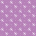 Dotted snowflake pattern. Seamless vector winter background