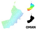 Vector Spectrum Gradient Dotted Map of Oman