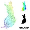 Vector Spectrum Gradient Dot Map of Finland