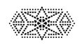 Dotted Star Geometric Pattern: Abstract Symmetrical Design, vector design Generative AI Royalty Free Stock Photo