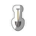 Dotted sticker shovel construction tool