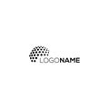 Dotted style globe logo design Royalty Free Stock Photo