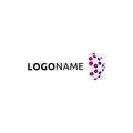 Dotted style globe logo design Royalty Free Stock Photo