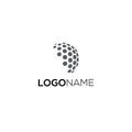 Dotted style globe logo design Royalty Free Stock Photo