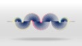 Dot sound wave vector background