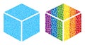 Dotted Sugar Cube Collage Icon of LGBT-Colored Round Dots