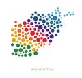 Dotted texture Afghanistan vector background