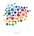 Dotted texture Andorra vector background