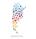 Dotted texture Argentina vector background