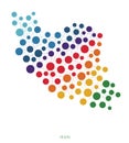 Dotted texture Iran vector background