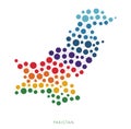 Dotted texture Pakistan vector background Royalty Free Stock Photo