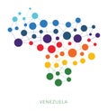 Dotted texture Venezuela vector background