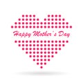 Dotted vector heart for mother's day