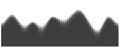 Dotted wave background. Halftone abstract vector gradient. Particle flow fade. Textured fluid effect. Dynamic design Royalty Free Stock Photo
