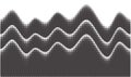 Dotted wave background. Halftone abstract vector gradient. Particle flow fade. Textured fluid effect. Dynamic design Royalty Free Stock Photo