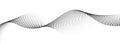 Dotted wave lines background. Black halftone undulate pattern. Curved dashed gradient design element for poser, banner