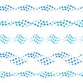 Dotted wave seamless pattern Royalty Free Stock Photo