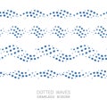 Dotted wave seamless pattern Royalty Free Stock Photo