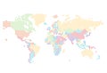 Dotted World map of square dots