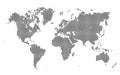 Dotted World Map on White Background Royalty Free Stock Photo