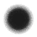 Dotwork blot pattern in stippler black noise dot style. vector illustration Royalty Free Stock Photo