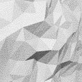 Dotwork Halftone triangular low poly style background.