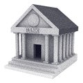 Dotwork Halftone Vector Bank Building Royalty Free Stock Photo