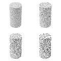 Dotwork Halftone Vector Cylinder Icon Royalty Free Stock Photo