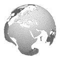 Dotwork Halftone Vector Earth Globe
