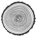 Dotwork Halftone Vector Tree Rings