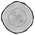 Dotwork Halftone Vector Tree Rings