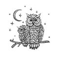 Dotwork Night Owls