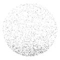 Dotwork noise gradient circle. Sand grain effect. Black noise stipple dots pattern. Abstract grunge dotwork gradient