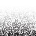 Dotwork noise gradient vector background. Black noise stipple dots. Sand grain effect. Abstract grunge spray banner