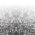 Dotwork noise gradient vector background. Black noise stipple dots. Sand grain effect. Abstract grunge spray banner Royalty Free Stock Photo