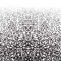 Dotwork noise gradient vector background. Black noise stipple dots. Sand grain effect. Abstract grunge spray banner Royalty Free Stock Photo