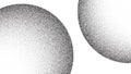 Dotwork spheres background. Black noise stipple dots. Dotted vector Royalty Free Stock Photo