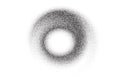 Dotwork swirl abstract background. Black noise dots spin circle. Dotted vortex vector