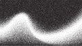 Dotwork wave pattern background. Black noise stipple dots. Dotted vector