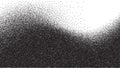 Dotwork wave pattern background. Black noise stipple dots. Dotted vector