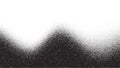 Dotwork wave pattern background. Black noise stipple dots. Dotted vector