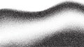 Dotwork wave pattern background. Black noise stipple dots. Dotted vector