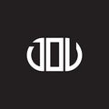 DOU letter logo design on black background. DOU creative initials letter logo concept. DOU letter design